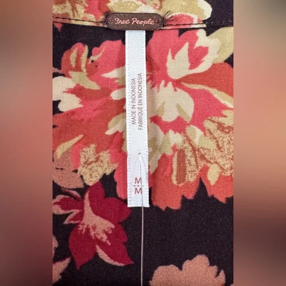 Free People Elodie Floral Two-Piece Set Retro Boho Top & Mini Skirt Size M NWT - Picture 7 of 8